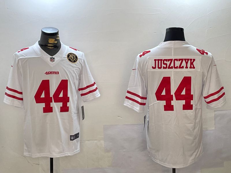 Men San Francisco 49ers 44 Juszczyk White Second generation 2024 Nike Limited NFL Jersey style 2